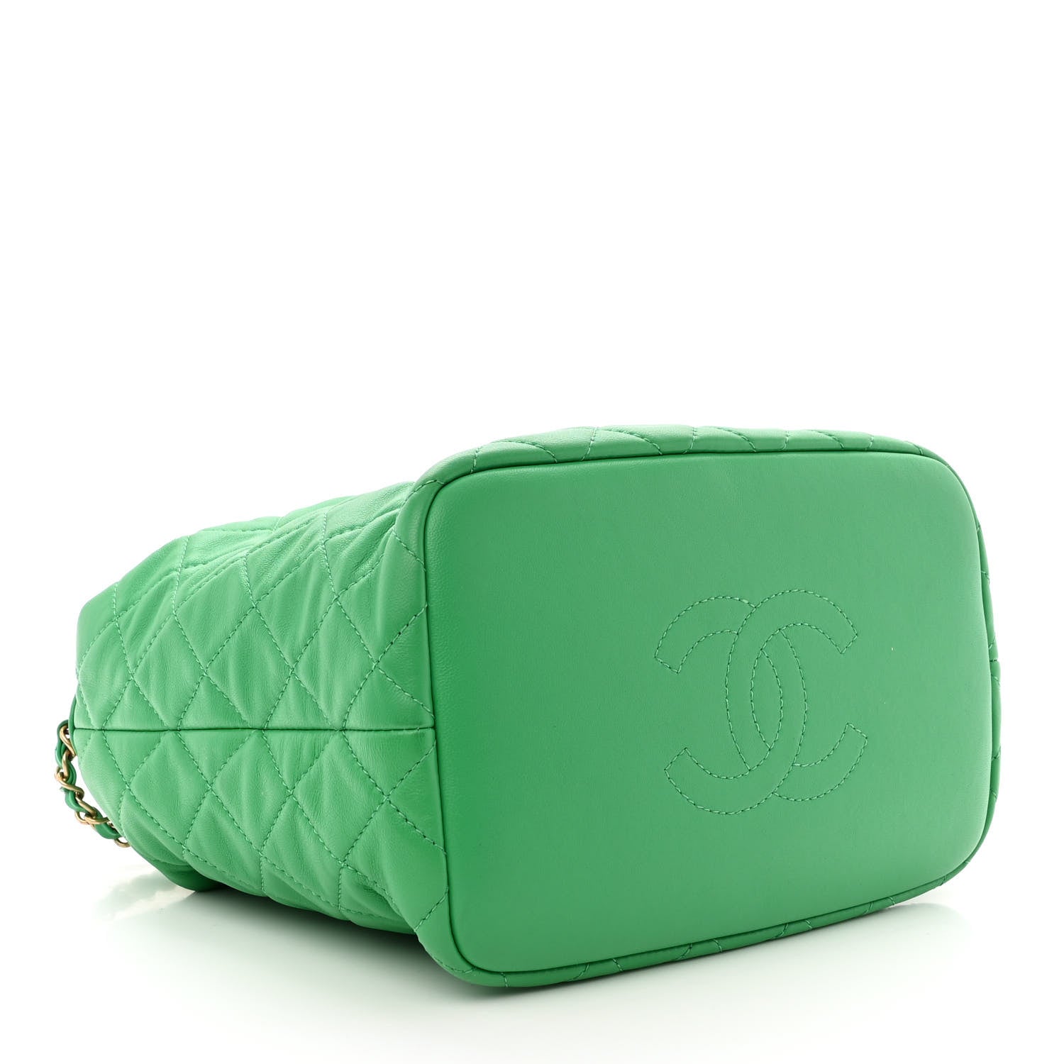 Chanel Lambskin Quilted Large Perfect Meeting Hobo Green 4 of 11