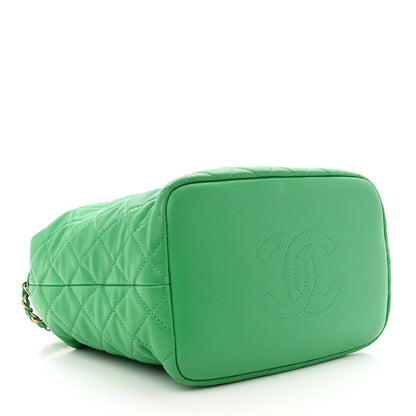Chanel Lambskin Quilted Large Perfect Meeting Hobo Green 4 of 11