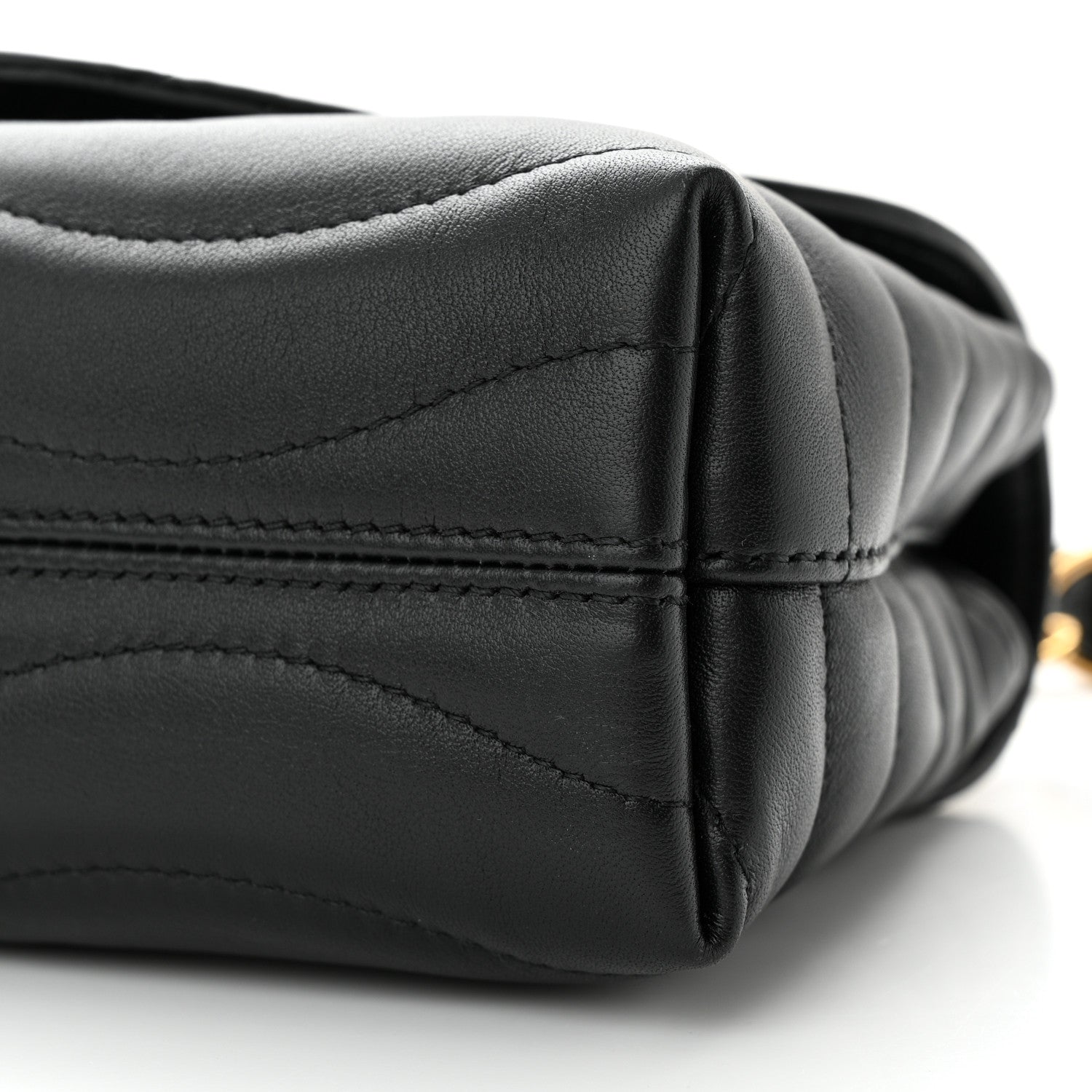 Louis Vuitton LOUIS VUITTON Calfskin New Wave Chain Bag MM NM Black 9 of 9