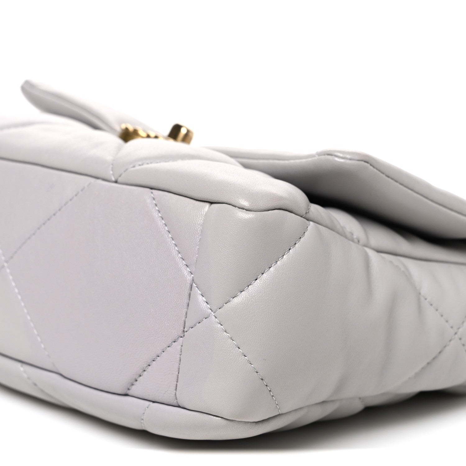 Chanel Goatskin Quilted Medium Chanel 19 Flap Grey 10 of 11