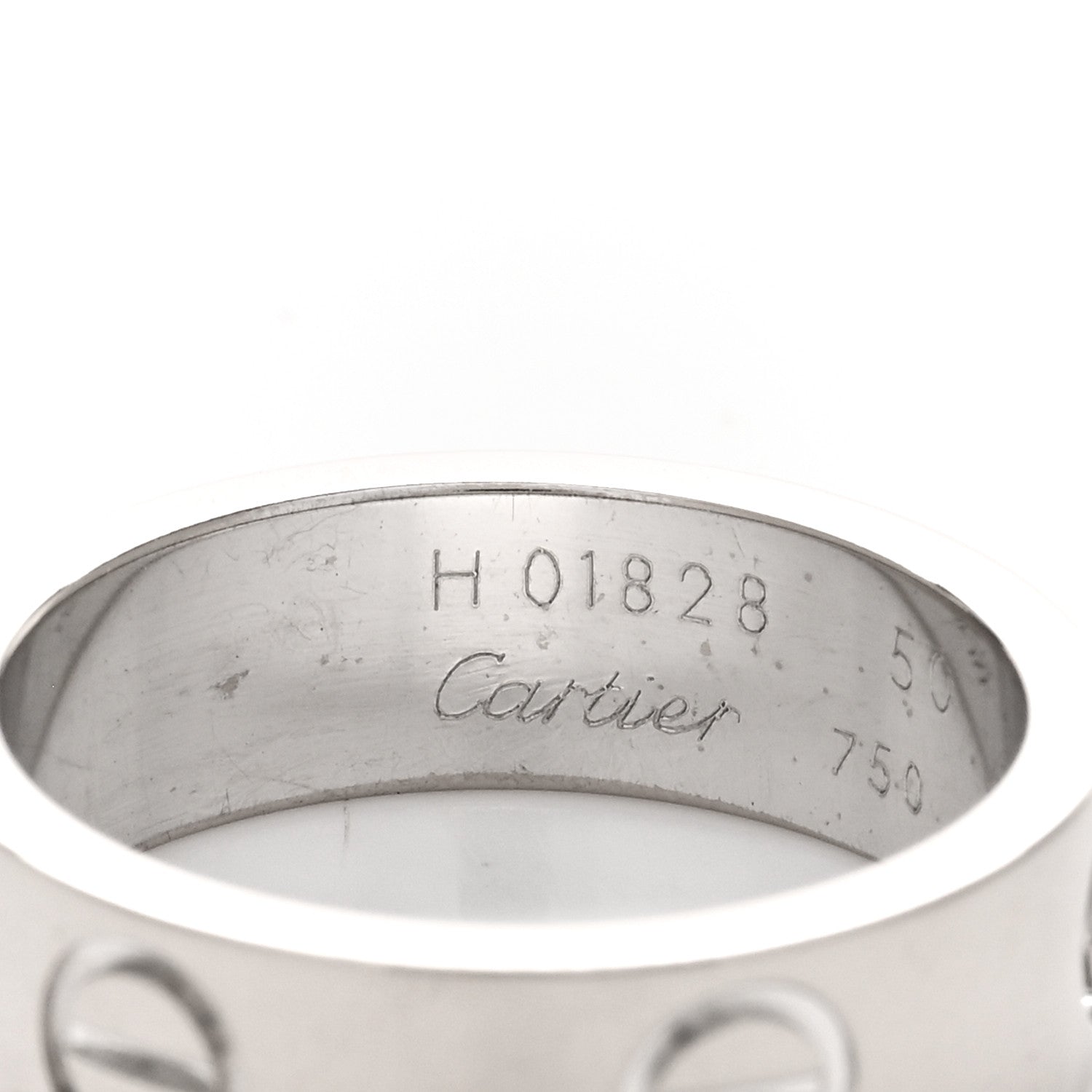 Cartier 18K White Gold 5.5mm LOVE Ring 49 5 4 of 4