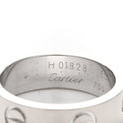 Cartier 18K White Gold 5.5mm LOVE Ring 49 5 4 of 4