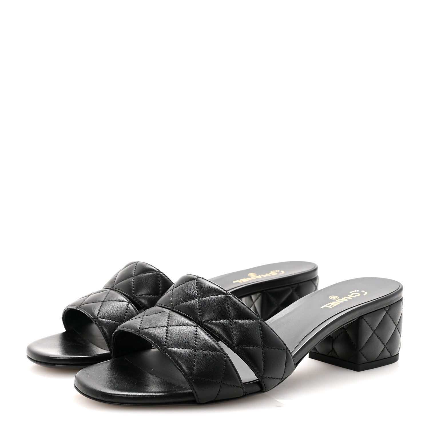 Chanel Lambskin Quilted Mules 40 Black 4 of 10