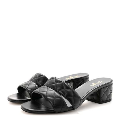 Chanel Lambskin Quilted Mules 40 Black 4 of 10