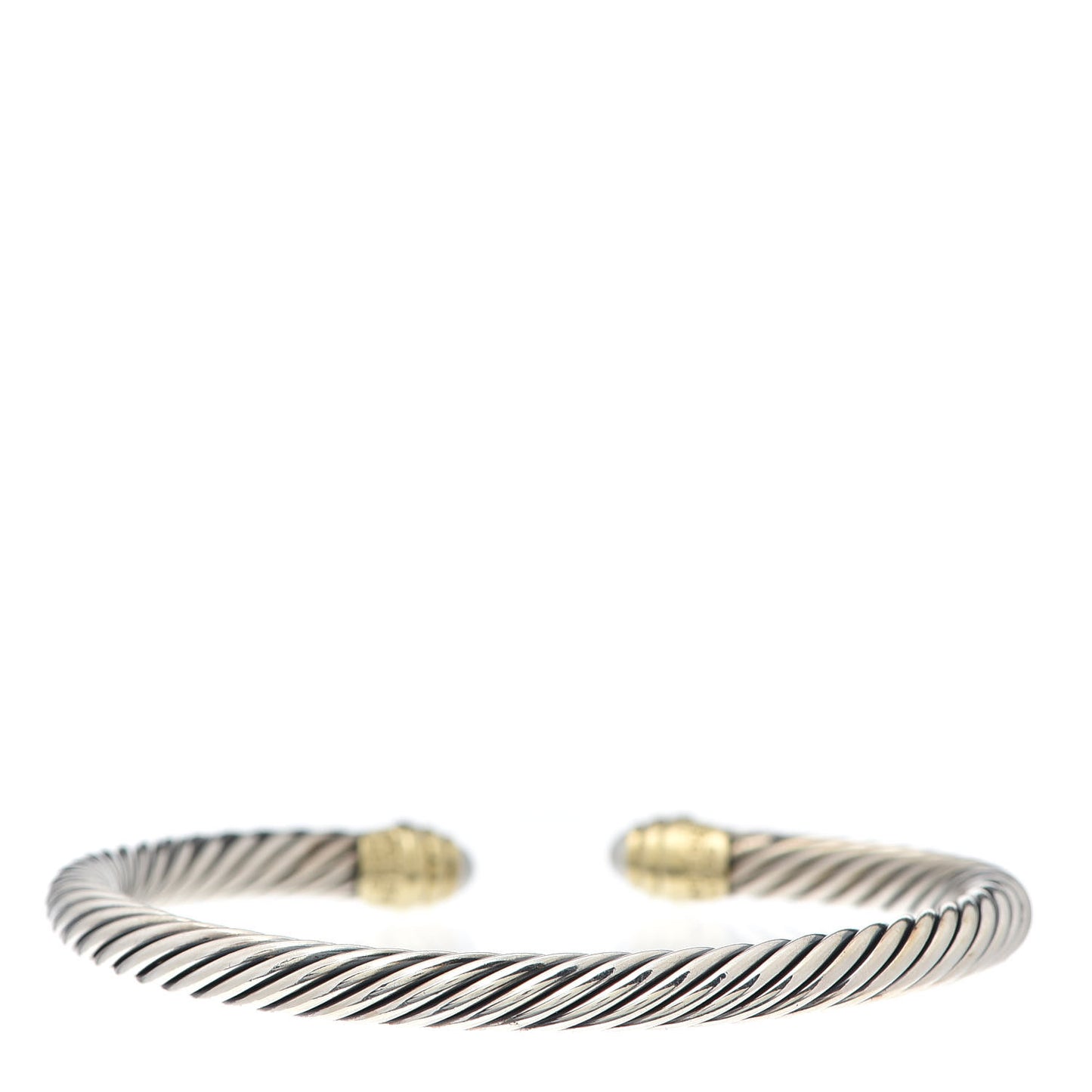 Sterling Silver 14K Yellow Gold Pearl 5mm Cable Classics Petite Color Bracelet