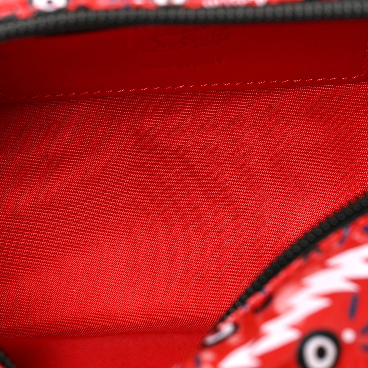 Christian Louboutin Monogram Print Mens Blaster Belt Bag Red Black 5 of 8