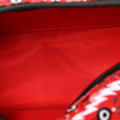 Christian Louboutin Monogram Print Mens Blaster Belt Bag Red Black 5 of 8