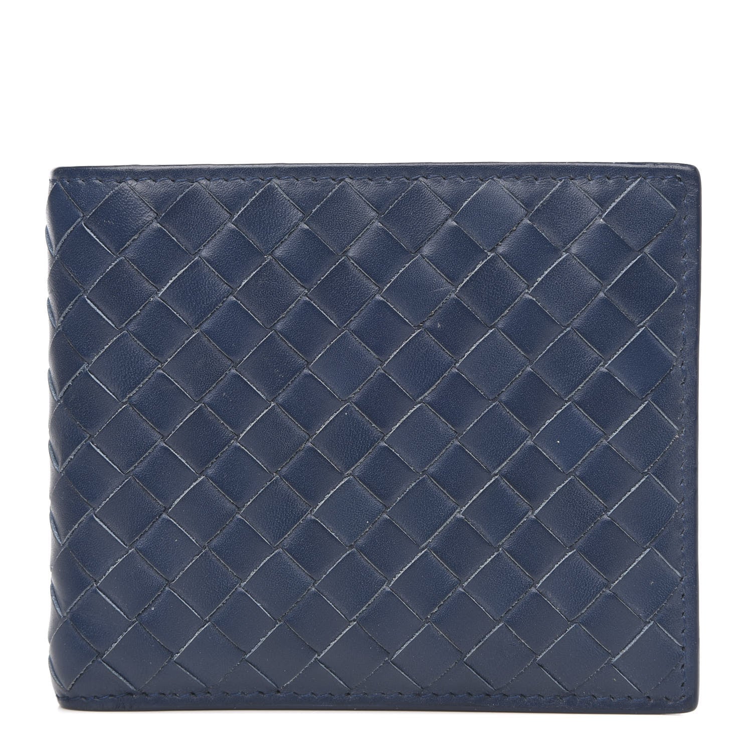 Bottega Veneta Nappa Intrecciato Bi-Fold Wallet Denim 1 of 8