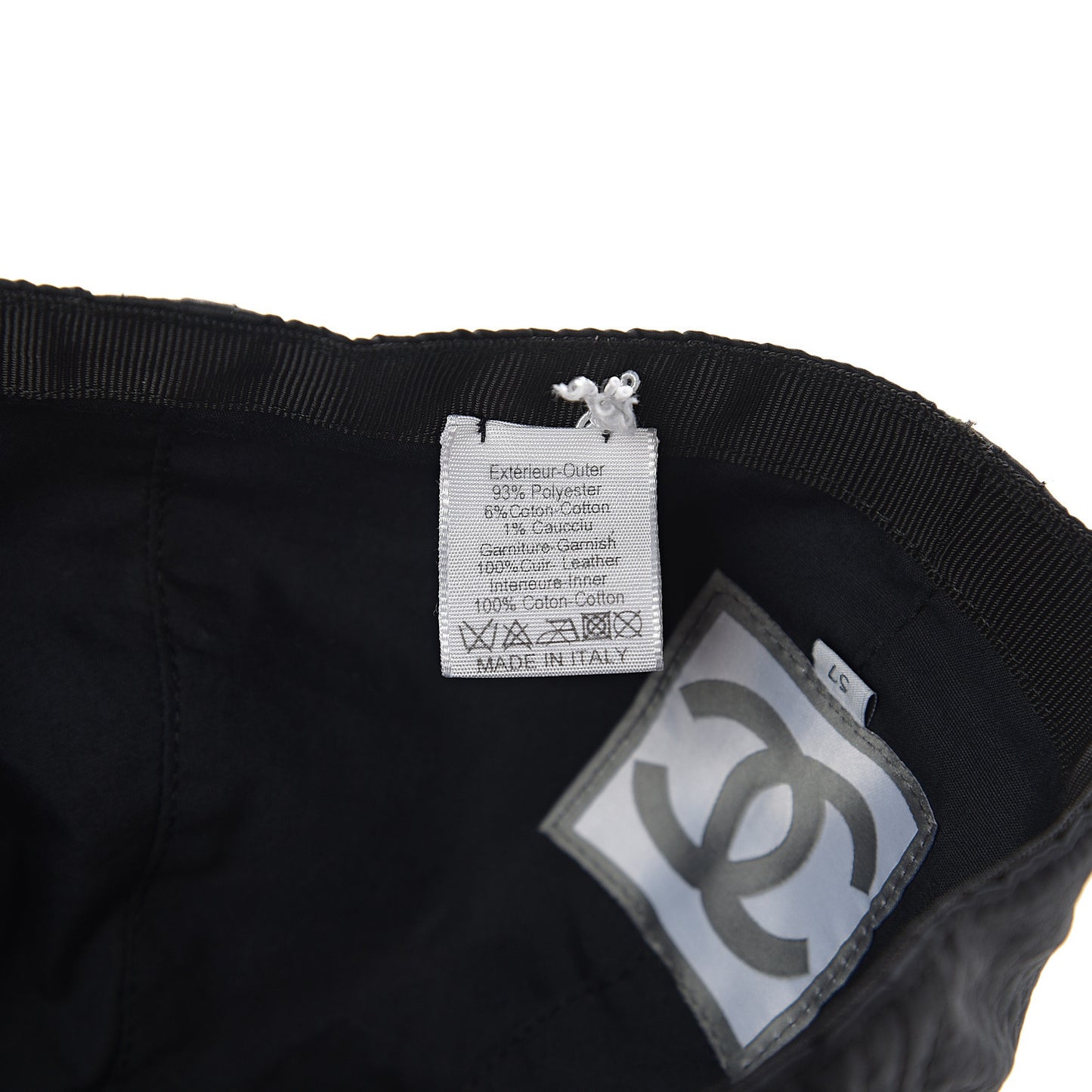 Nylon CC Crocodile Print Cap Hat 57 Black