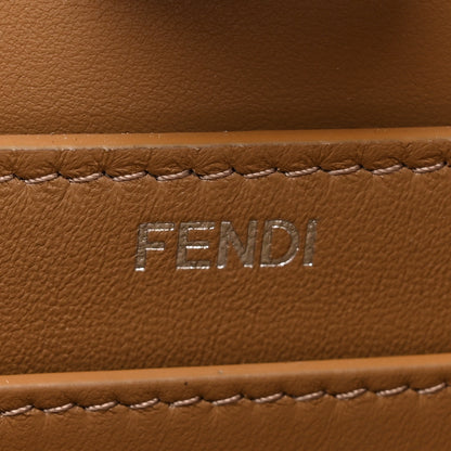 Fendi Velvet Jacquard FF Small Peekaboo I SEE U Satchel Beige 7 of 11