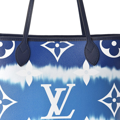 Louis Vuitton Monogram Escale Neverfull MM Blue 8 of 10