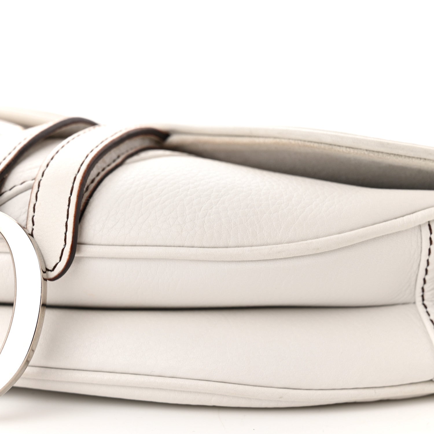 Christian Dior Calfskin Saddle Bag White 10 of 10
