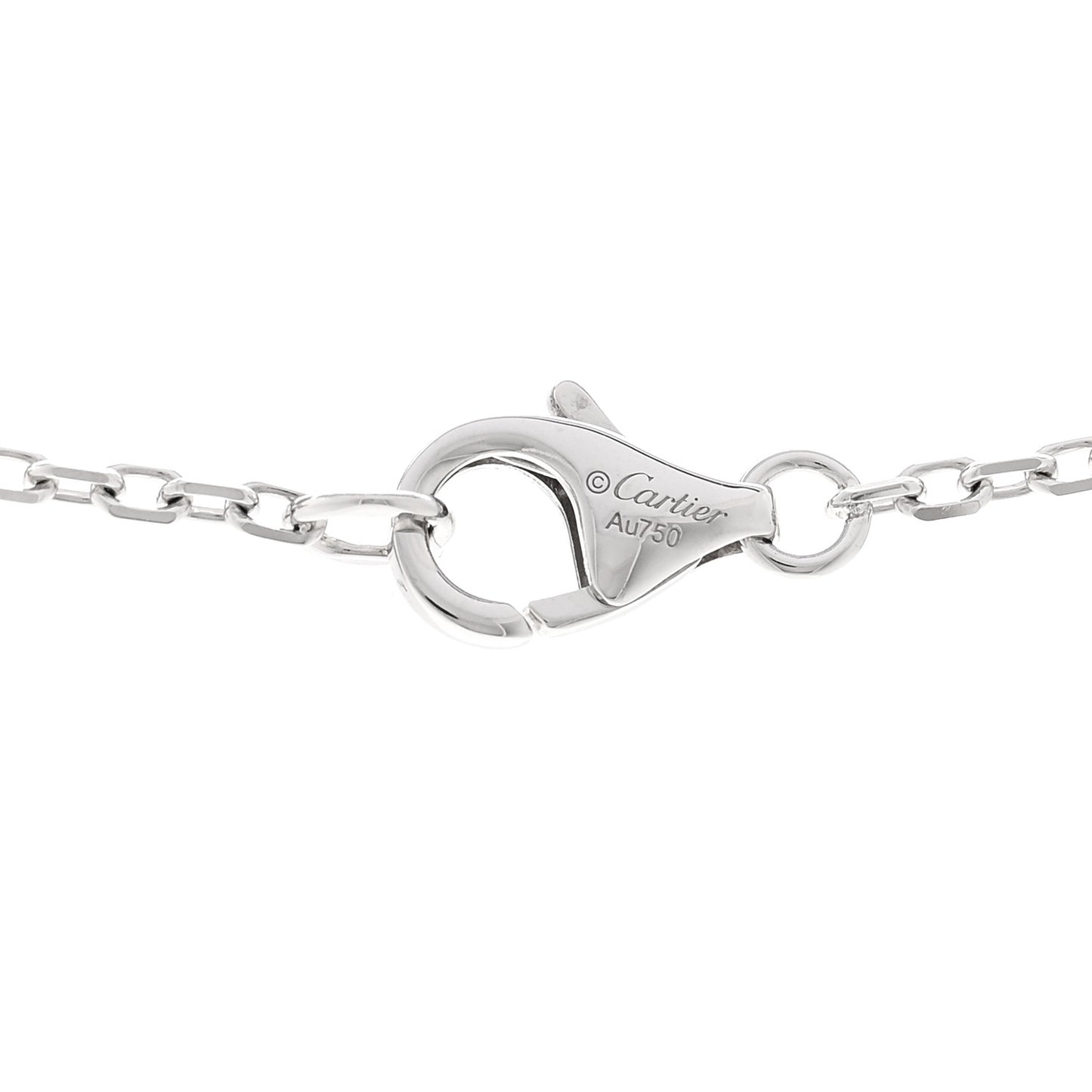 18K White Gold Diamond Interlocking LOVE Paved Necklace