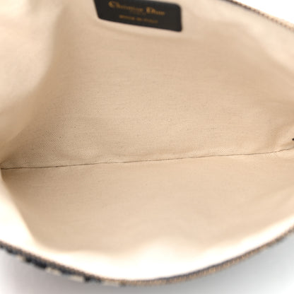 Christian Dior Oblique Pouch Clutch Blue 5 of 9