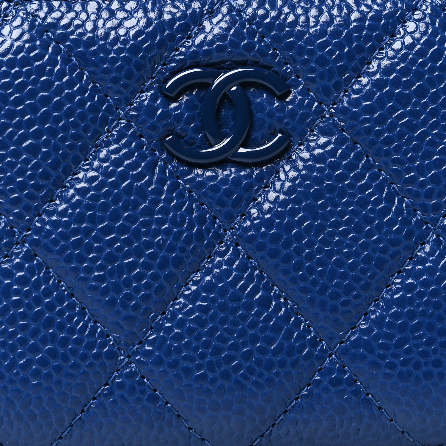 Chanel Caviar Quilted Incognito Zip Coin Purse Blue 8 of 11