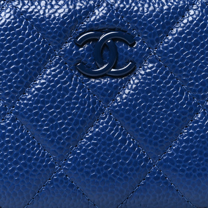 Chanel Caviar Quilted Incognito Zip Coin Purse Blue 8 of 11