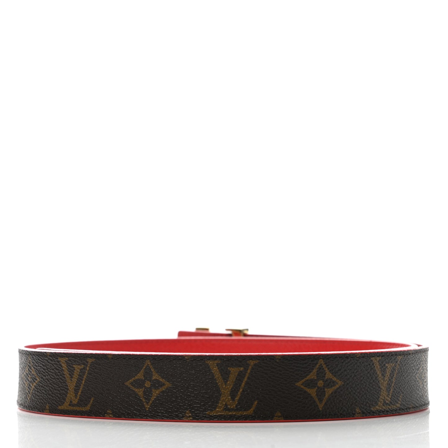 Monogram 30mm LV Initiales Reversible Belt 90 36 Coquelicot