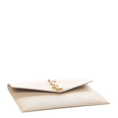 Saint Laurent Grain De Poudre Uptown Pouch Dark Latte 4 of 7