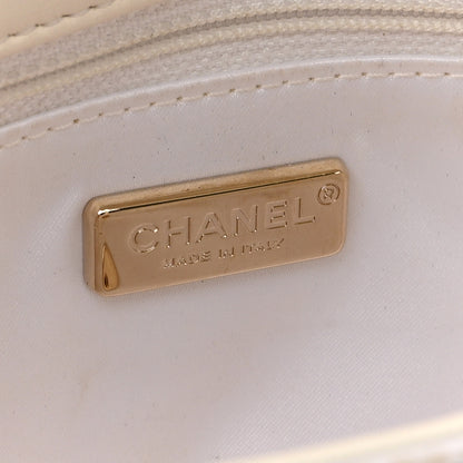 Chanel Sequin Logo Mini Rectangular Flap White Black 6 of 12