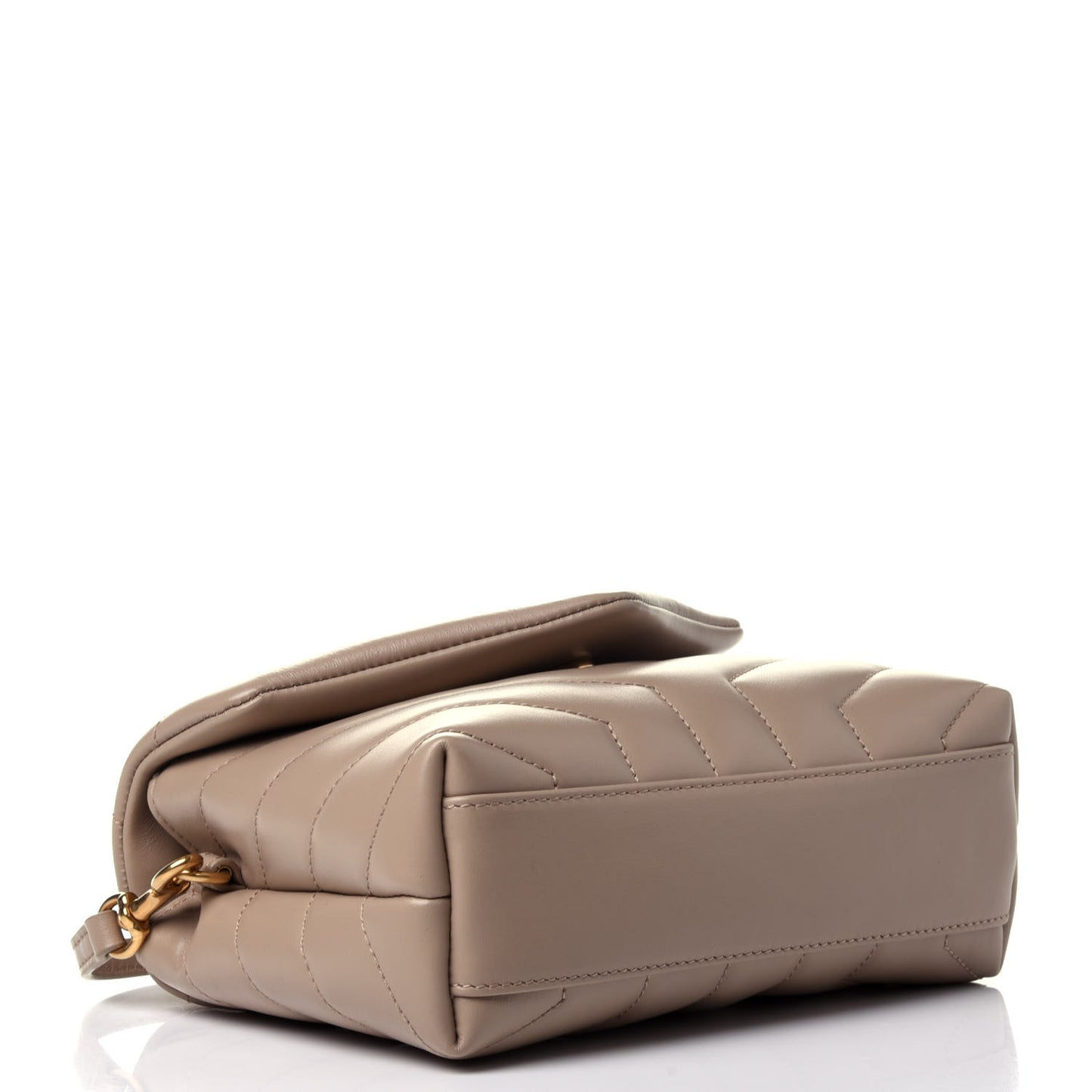 Calfskin Y Quilted Monogram Toy Loulou Crossbody Bag Dark Beige