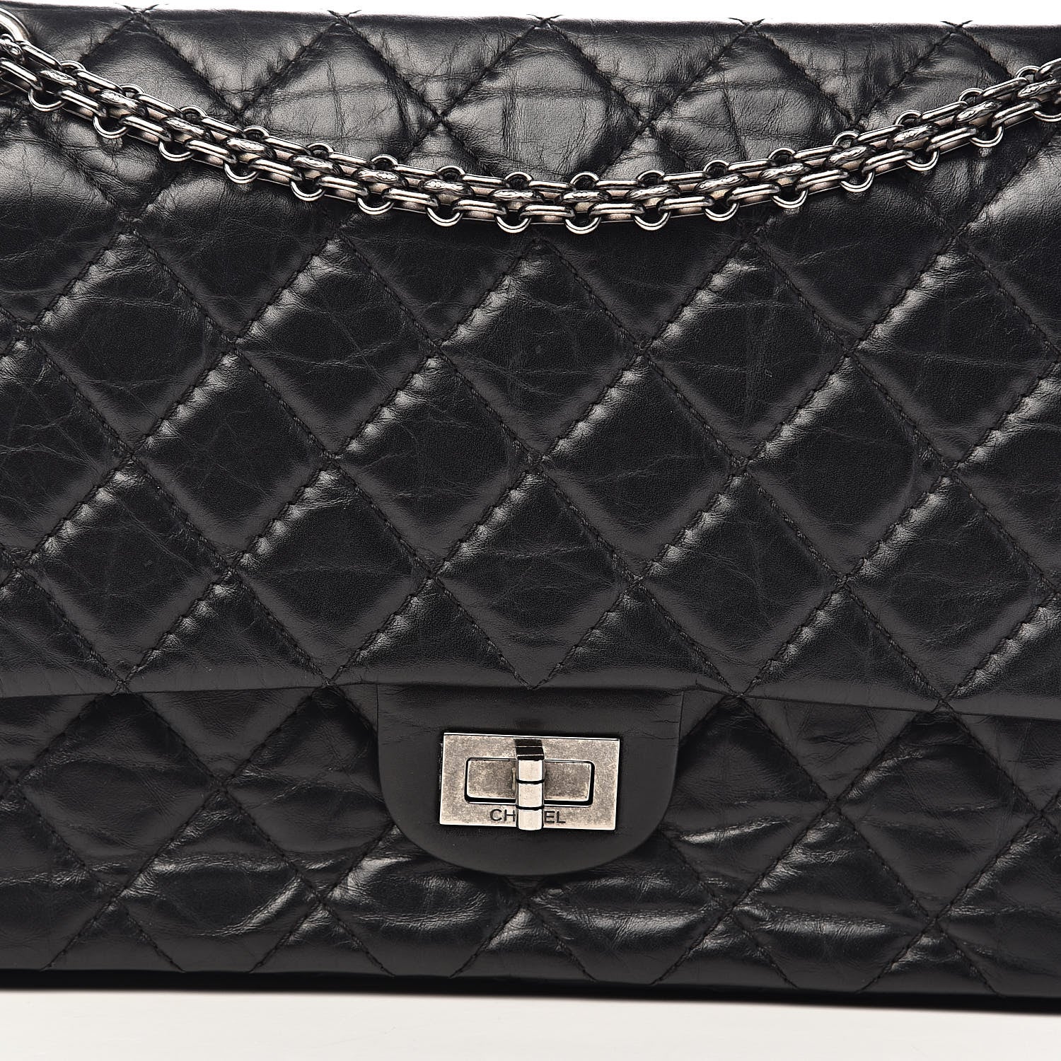 Chanel Aged Calfskin Quilted 2.55 Reissue 226 Flap Black 13 of 13
