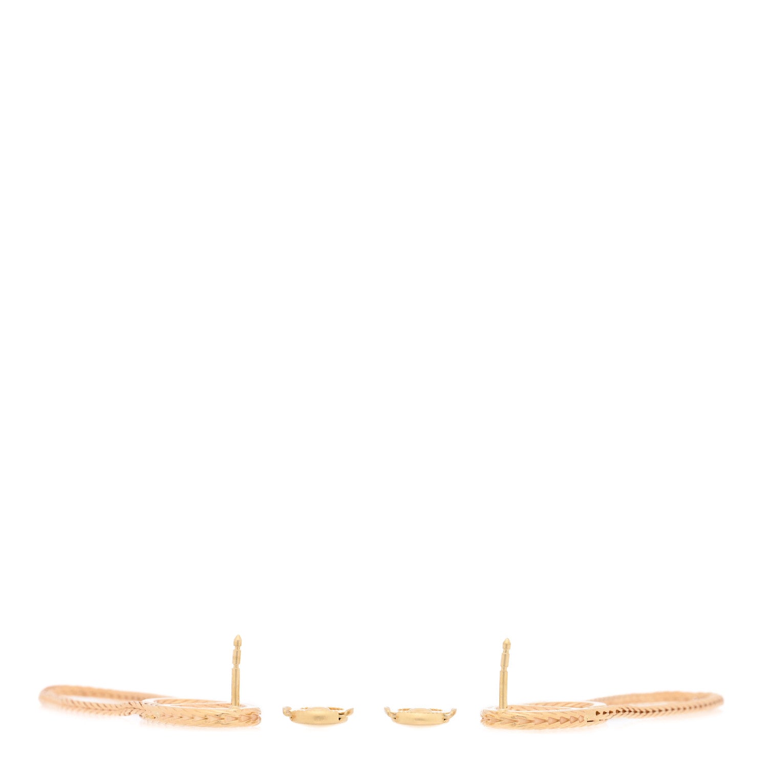 Hermes 18K Yellow Gold PM Chain d'Ancre Danae Earrings 3 of 5