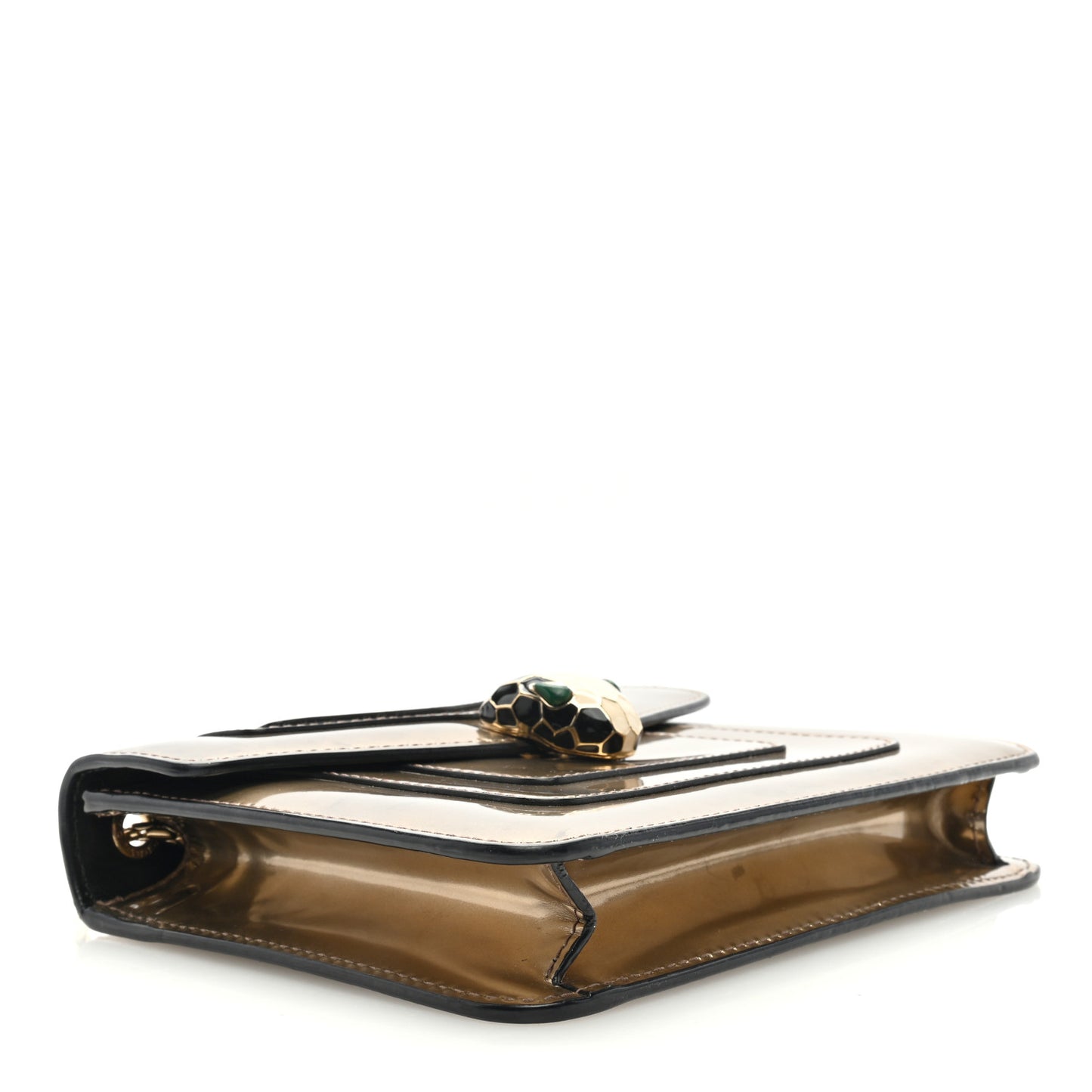 Metallic Calfskin Small Serpenti Forever Snake Strap Crossbody Bag Bronze