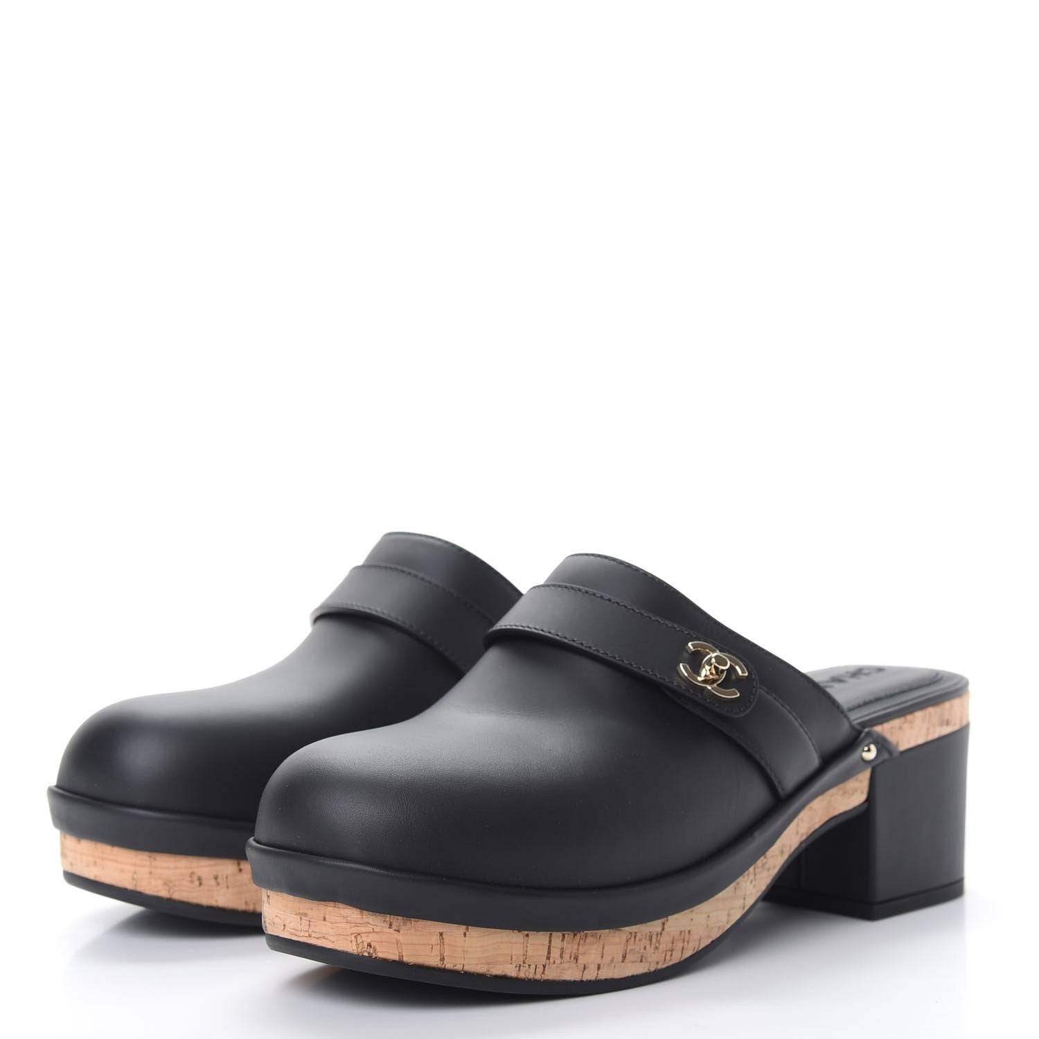 Chanel Calfskin CC Turn Lock Clogs 40 Black 3 of 10