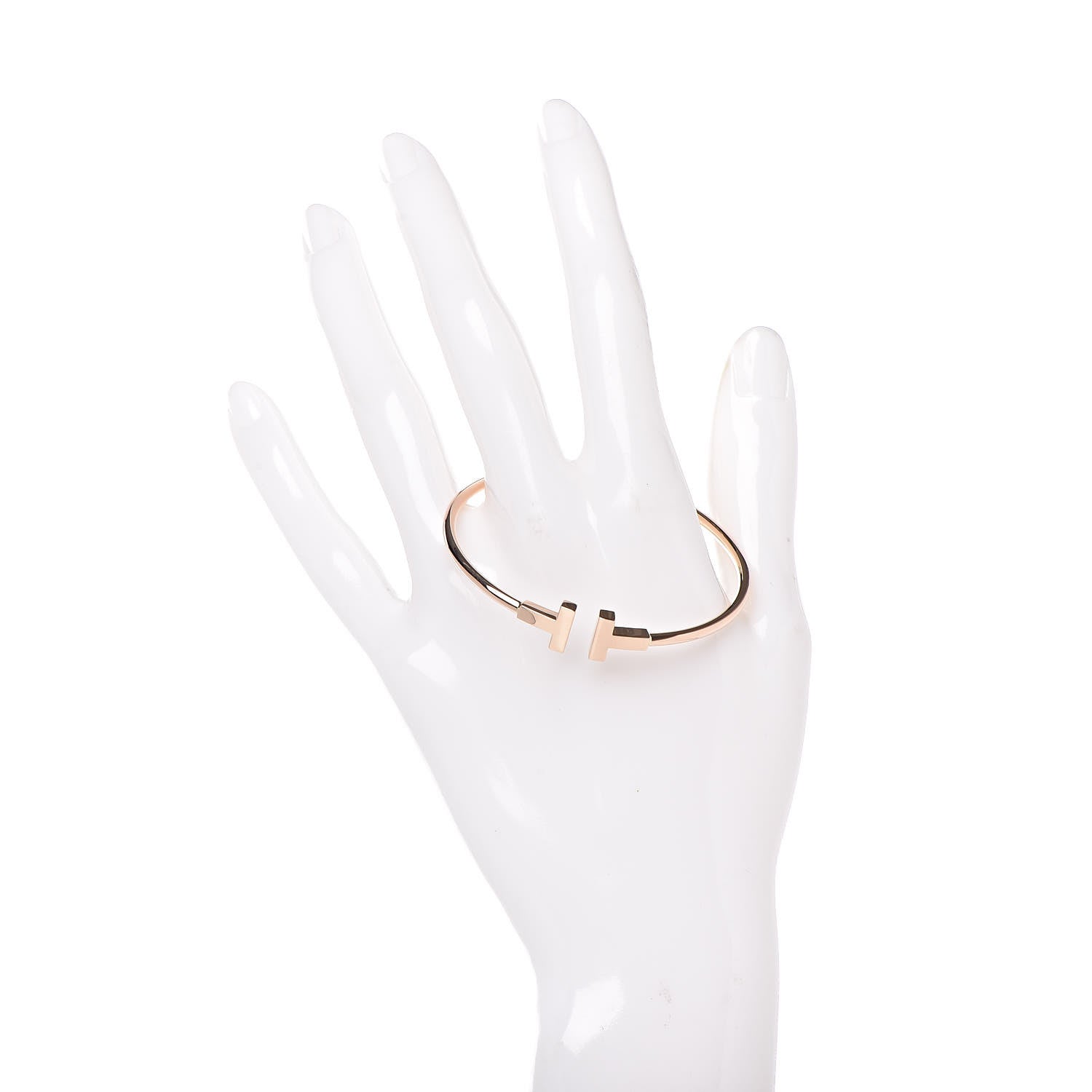 Tiffany 18K Rose Gold T Wire Bracelet 2 of 5