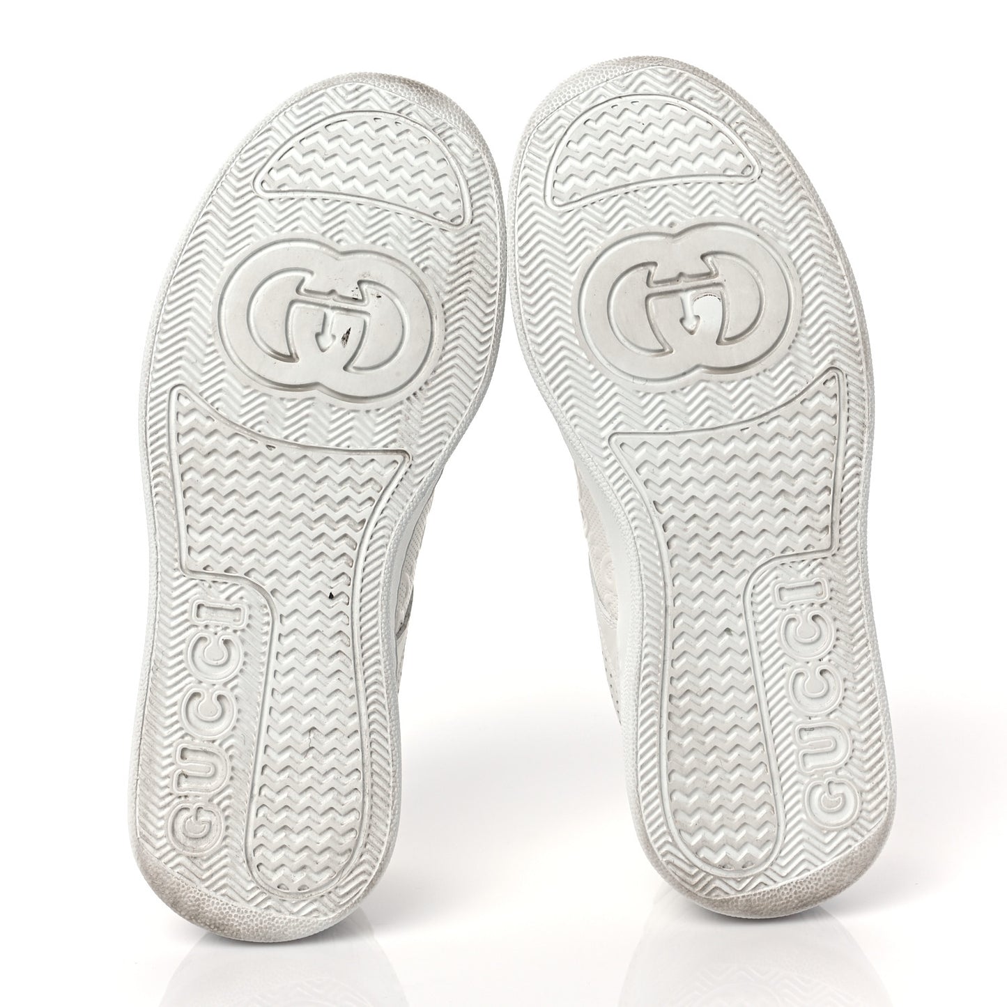 Calfskin GG Tennis Embossed Perforated Womens Platform 55mm Sneakers 39 Great White