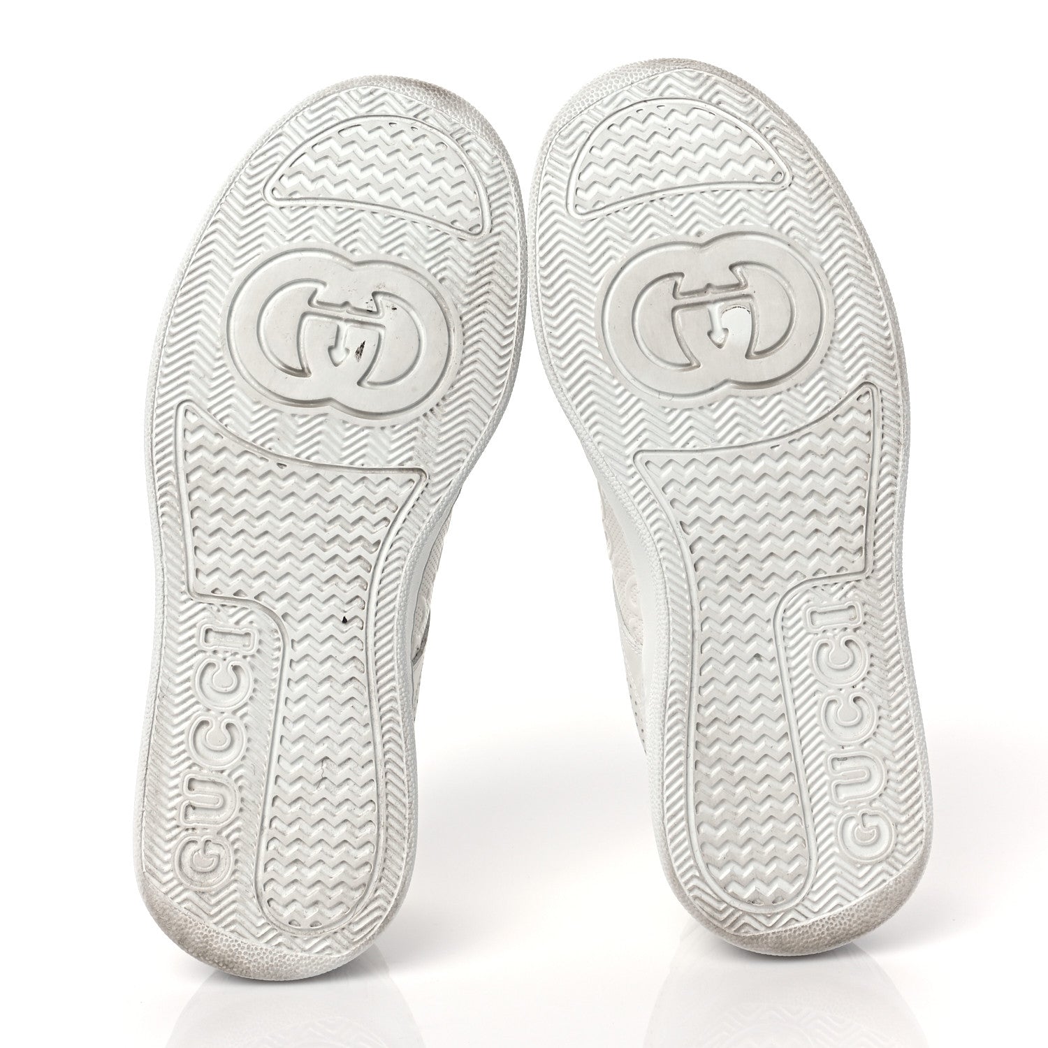 Gucci Calfskin GG Tennis Embossed Perforated Womens Platform 55mm Sneakers 39 Great White 5 of 9