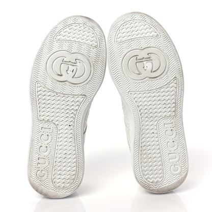 Gucci Calfskin GG Tennis Embossed Perforated Womens Platform 55mm Sneakers 39 Great White 5 of 9