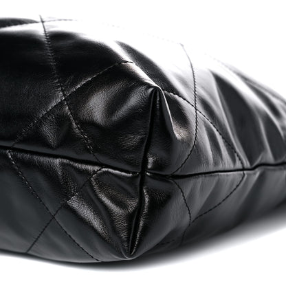 Chanel Shiny Calfskin Quilted Small Chanel 22 Black 10 of 13