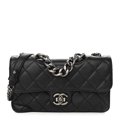 Chanel Goatskin Quilted Medium Perfect Edge Flap Black 1 of 12