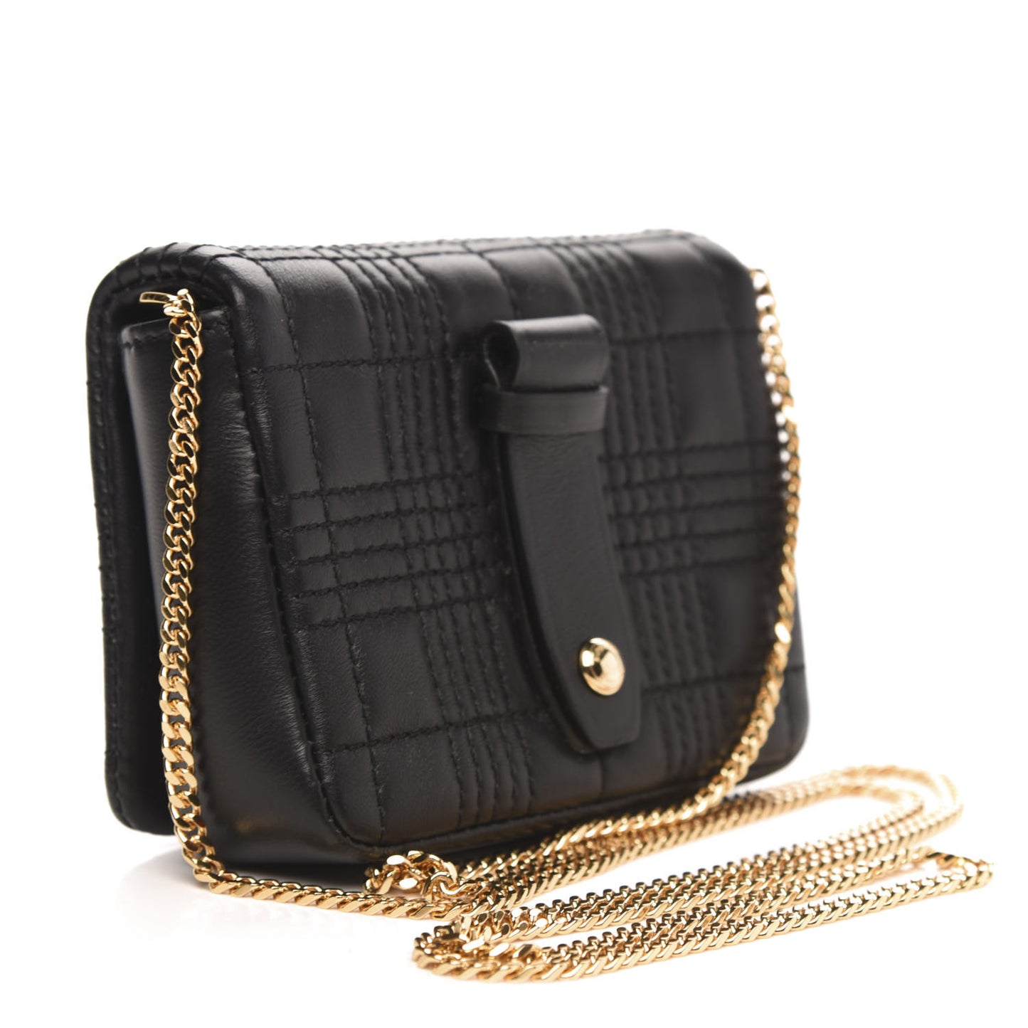 Lambskin Quilted Micro Lola Bag Black