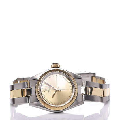 Rolex Stainless Steel 14K Yellow Gold 25mm Oyster Perpetual Watch Zephyr 6724 3 of 8