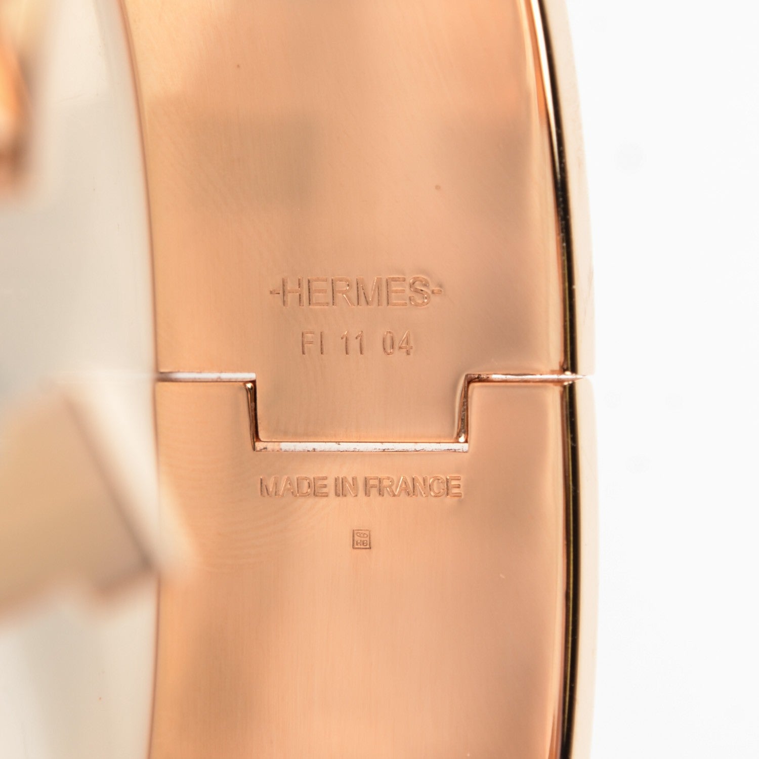 Hermes Enamel Wide Clic Clac H Bracelet GM Rose Saumon 5 of 5