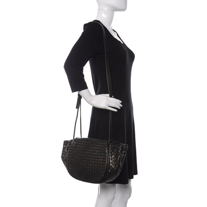 Bottega Veneta Metallic Nappa Intrecciato Crossbody Flap Bag Steel 2 of 10