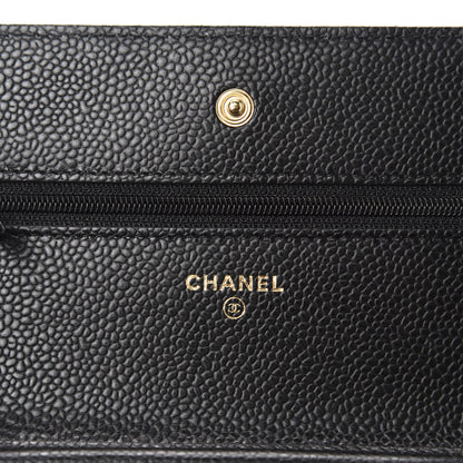 Chanel Caviar Quilted Wallet On Chain WOC Black 9 of 13