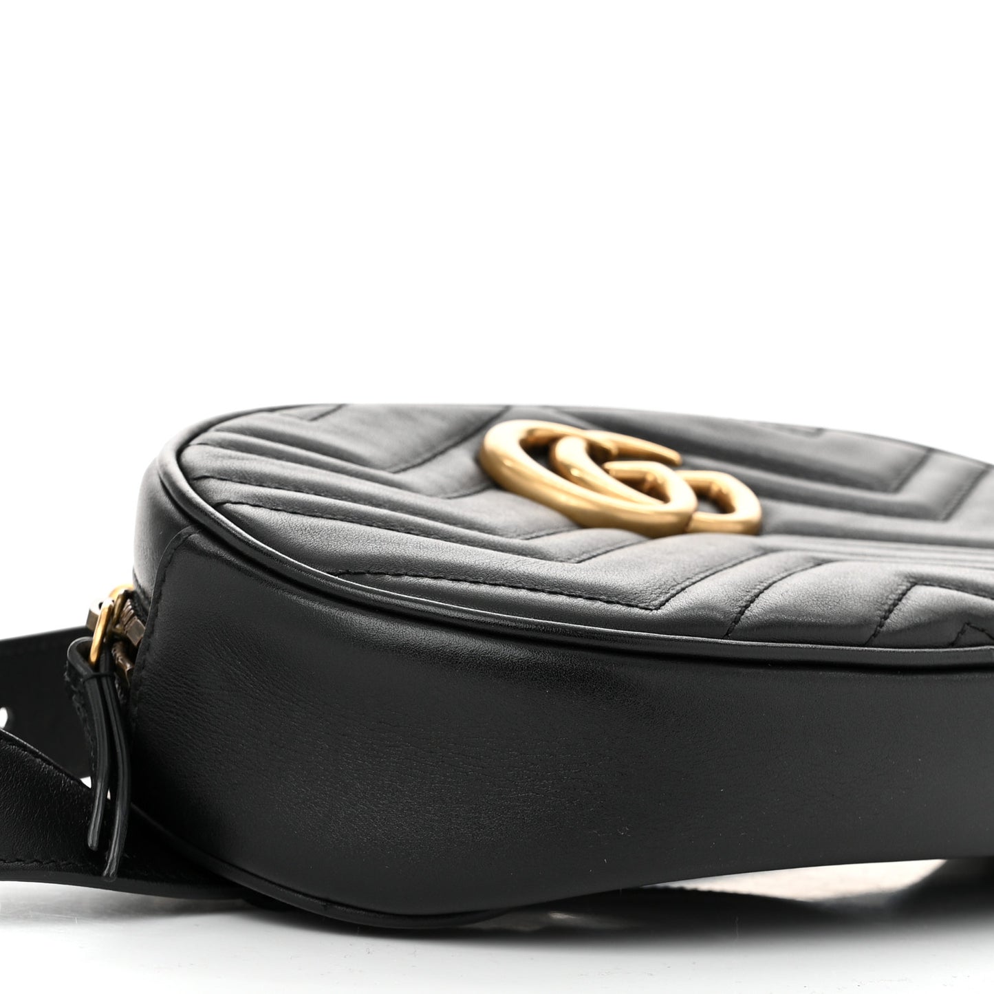 Calfskin Matelasse GG Marmont Belt Bag 85 34 Black
