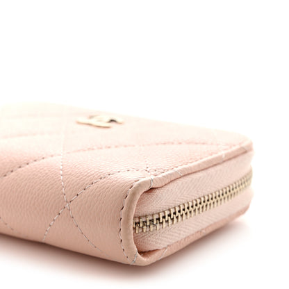 Chanel Caviar Quilted Zip Around Coin Purse Light Pink 9 of 10