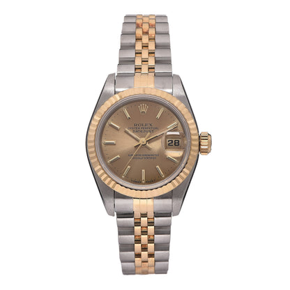 Rolex Stainless Steel 18K Yellow Gold 26mm Oyster Perpetual Datejust Watch Champagne 69173 1 of 7