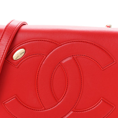 Chanel Lambskin CC Mania Flap Bag Red 8 of 10