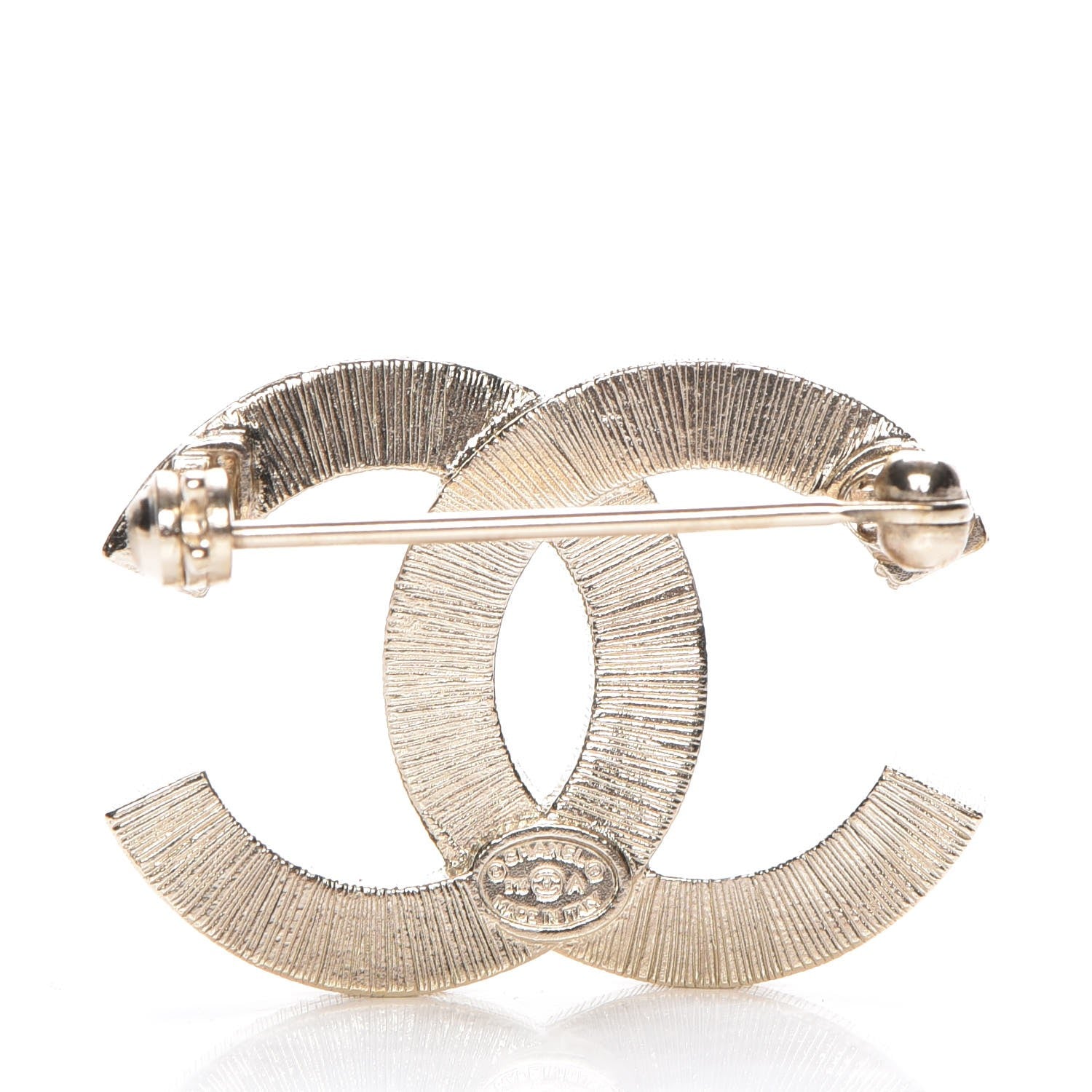 Chanel Bead CC Brooch Black Light Gold 3 of 5