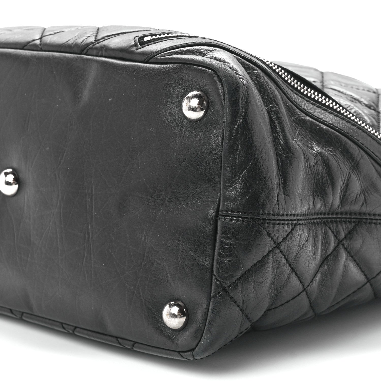 Chanel Aged Calfskin Quilted Large Cotton Club Tote Black 11 of 11