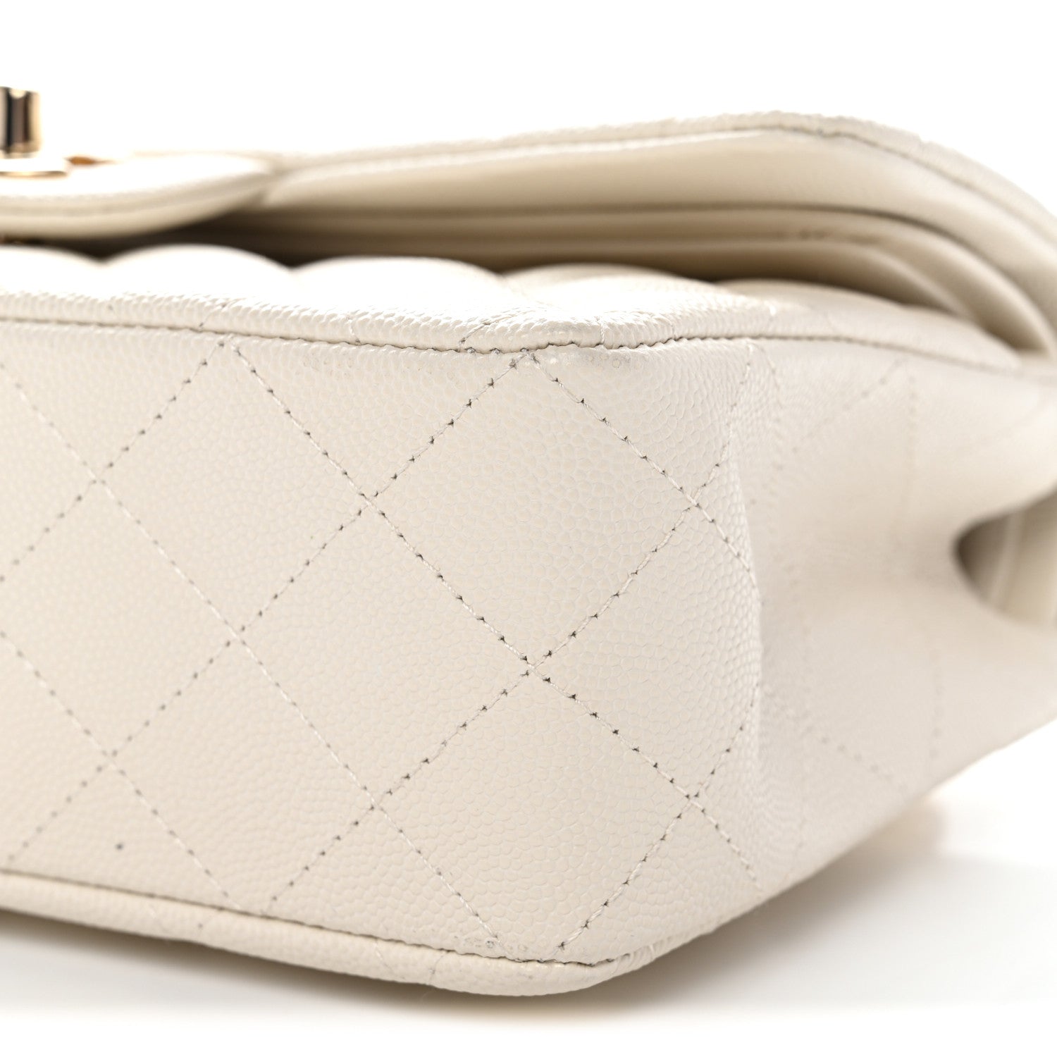 Chanel Caviar Quilted Small Double Flap White 10 of 11