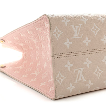 Louis Vuitton Empreinte Monogram Spring In The City Onthego MM Beige Pink Yellow 7 of 9