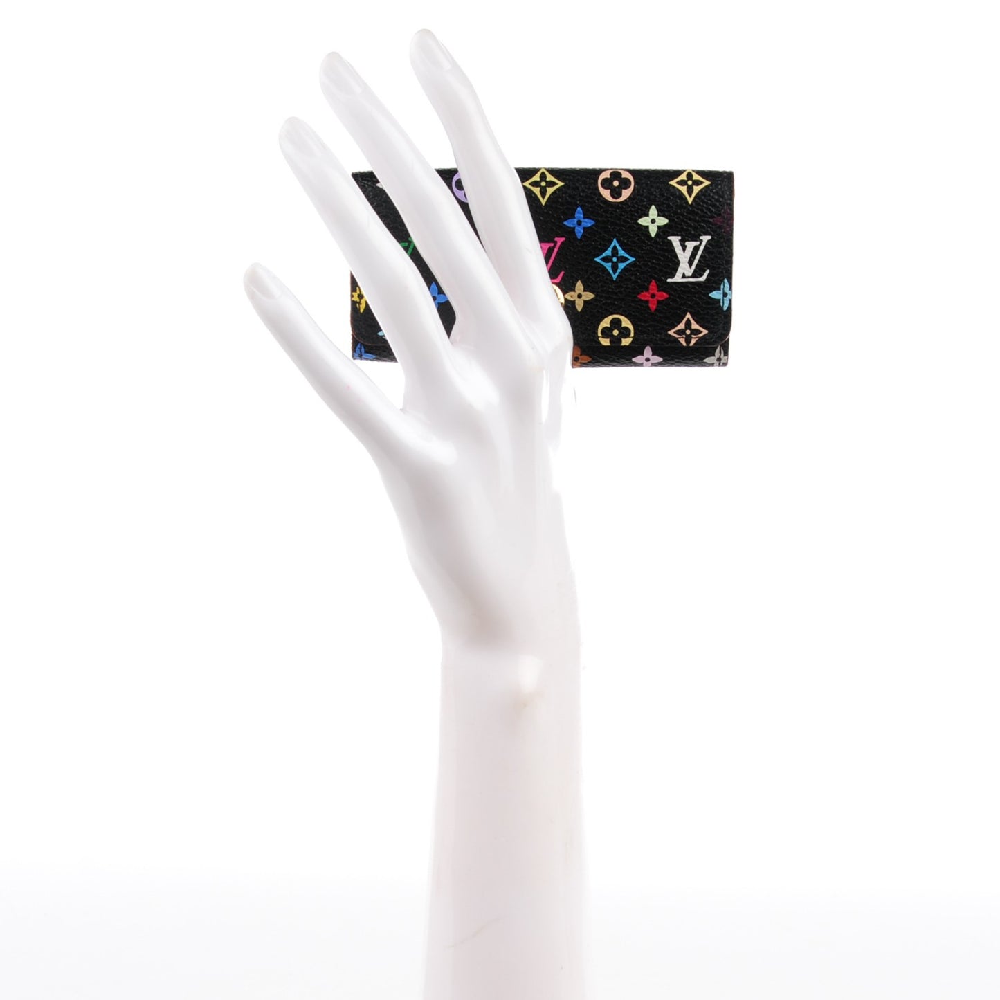 Monogram Multicolor Multicles 4 Key Holder Black Grenade