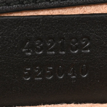 Gucci Calfskin GG Supreme Monogram Small Padlock Shoulder Bag Black Gold 7 of 14