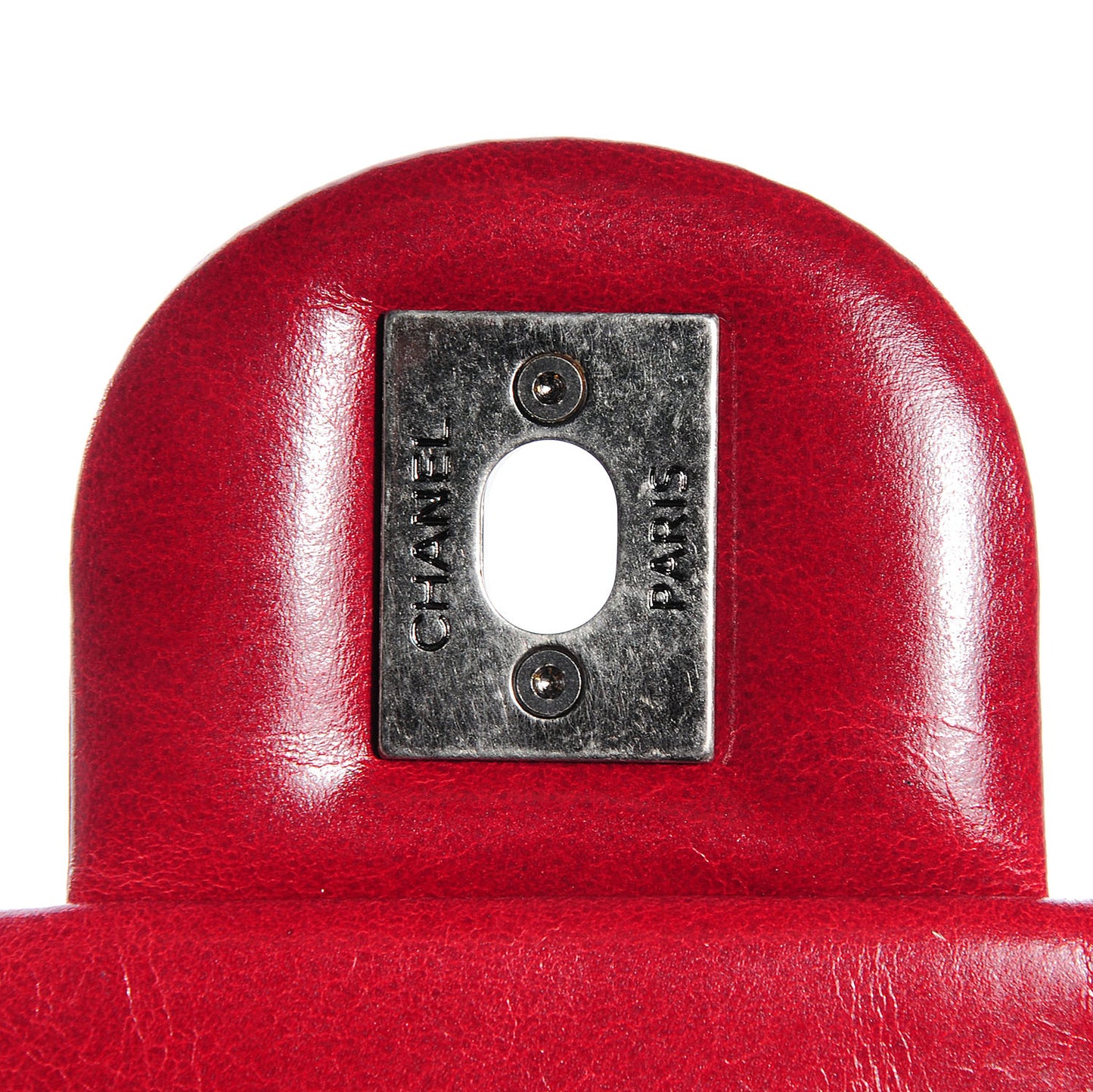 Glazed Calfskin Small Flap Red